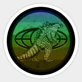 Kaiju King Green Sticker